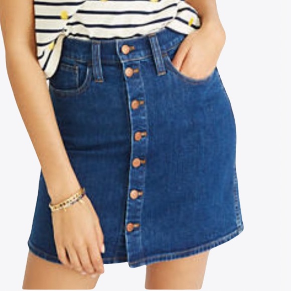 Madewell Button Down Denim Mini Skirt - 24 - Picture 17 of 17